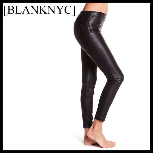 Blank NYC Pants - Blank NYC Faux Leather Pull-on Leggings